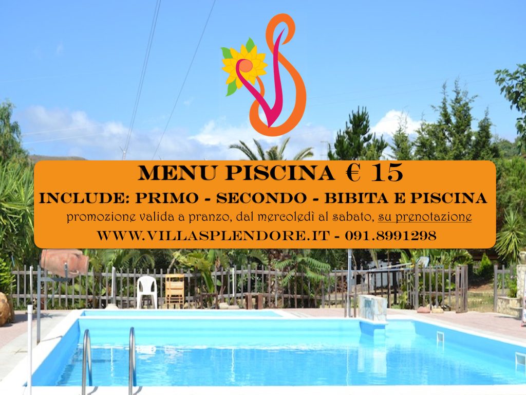 Menù Piscina 15 Villa Splendore